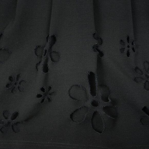 ASOS Floral Cutout Mini Dress Size 6 Black Minimalist Semi-Formal Date Night - Picture 11 of 13